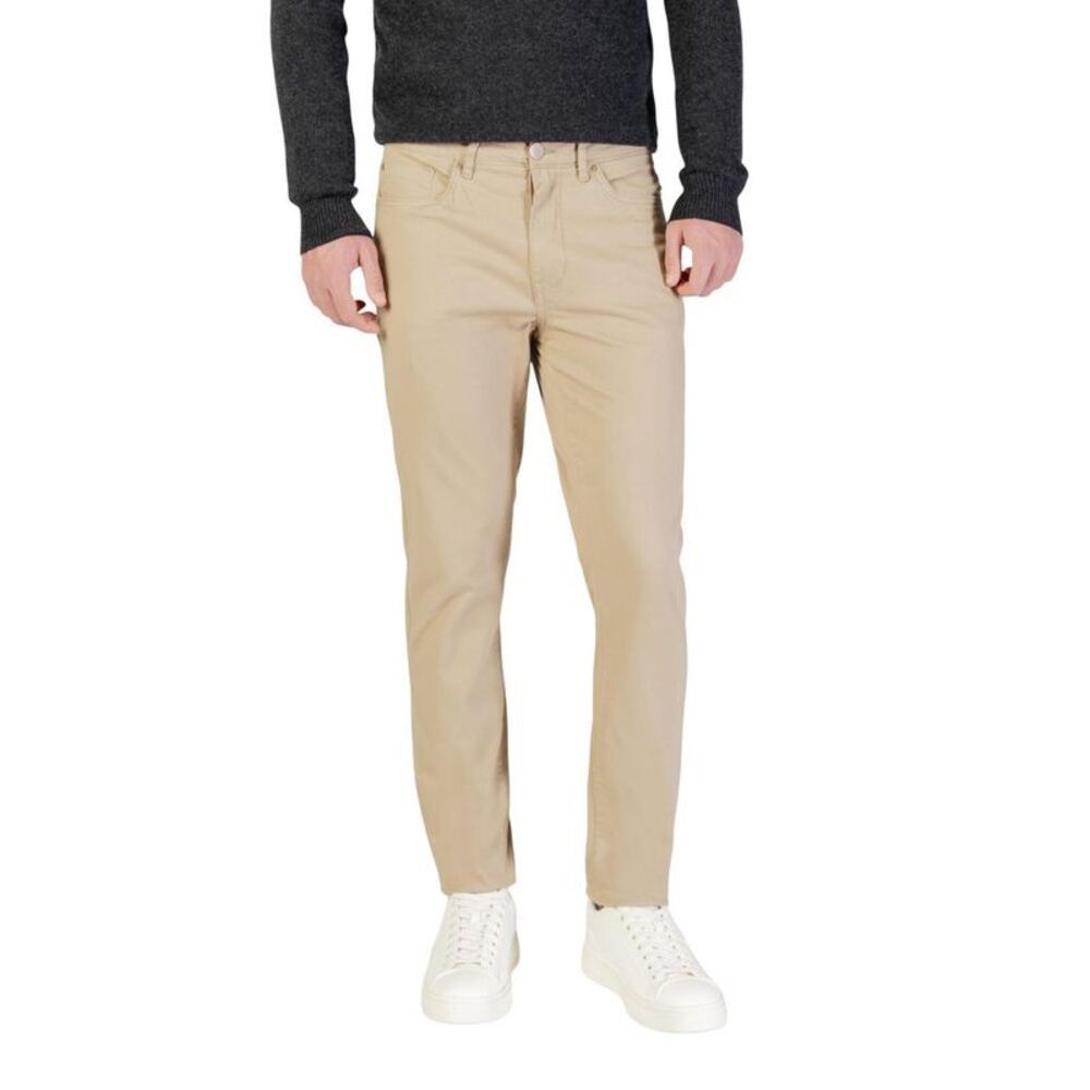 Borghese Beige Cotton Skinny Men's Pants